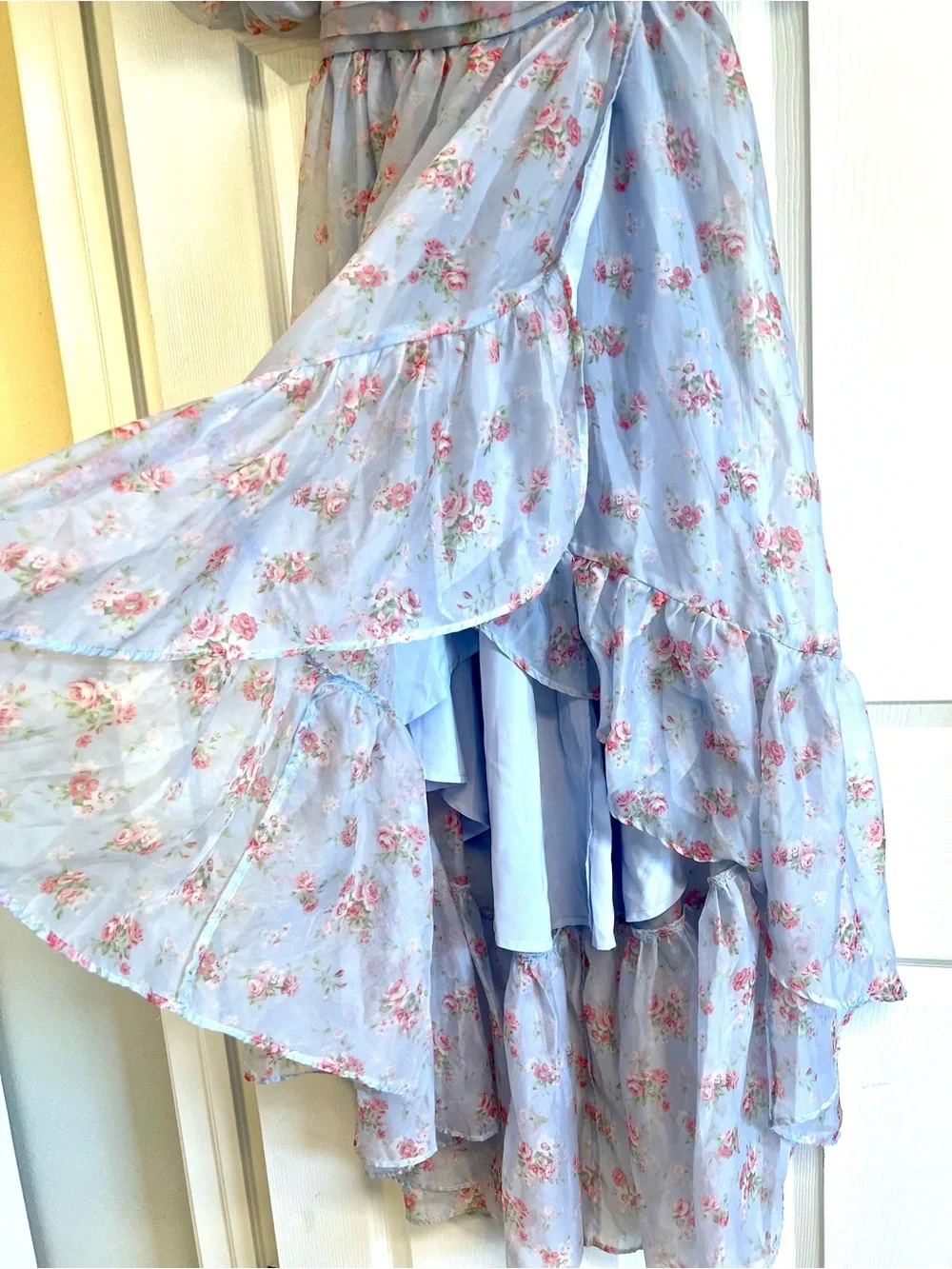 NWT Abercrombie & Fitch Emerson Off-The-Shoulder Drama Maxi Dress romantic XSP
